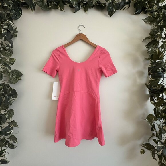 Lululemon Athletic Align Short Sleeve Dress Sakura Pink NWT Women’s Sz 4 - Picture 2 of 8